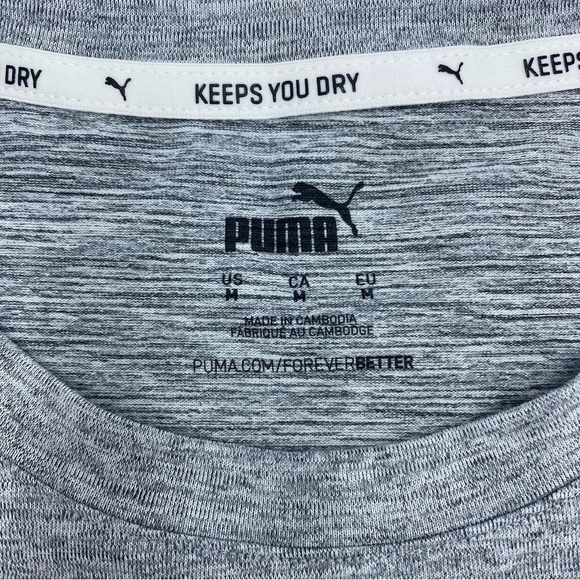 Puma Cropped T-shirt Phantom Gray- Medium - Picture 5 of 9